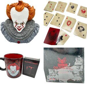 Culturefly IT Chapter 2 Pennywise Resin Planter Playing Cards Coffee Mug Set